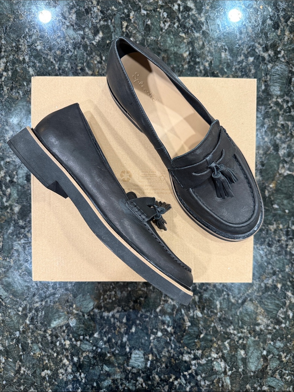 Splendid Black Tassel Moccasin Loafers